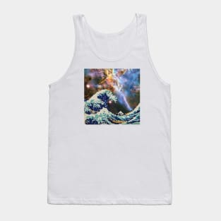 The Great Wave - Hokusai - Pixel Galaxy Tank Top